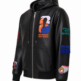 FIFA World Cup 2026 San Francisco Vegan Leather Zip-Up Hooded Jacket
