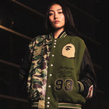 Jeff Hamilton x BAPE Wool & Leather Varsity Jacket