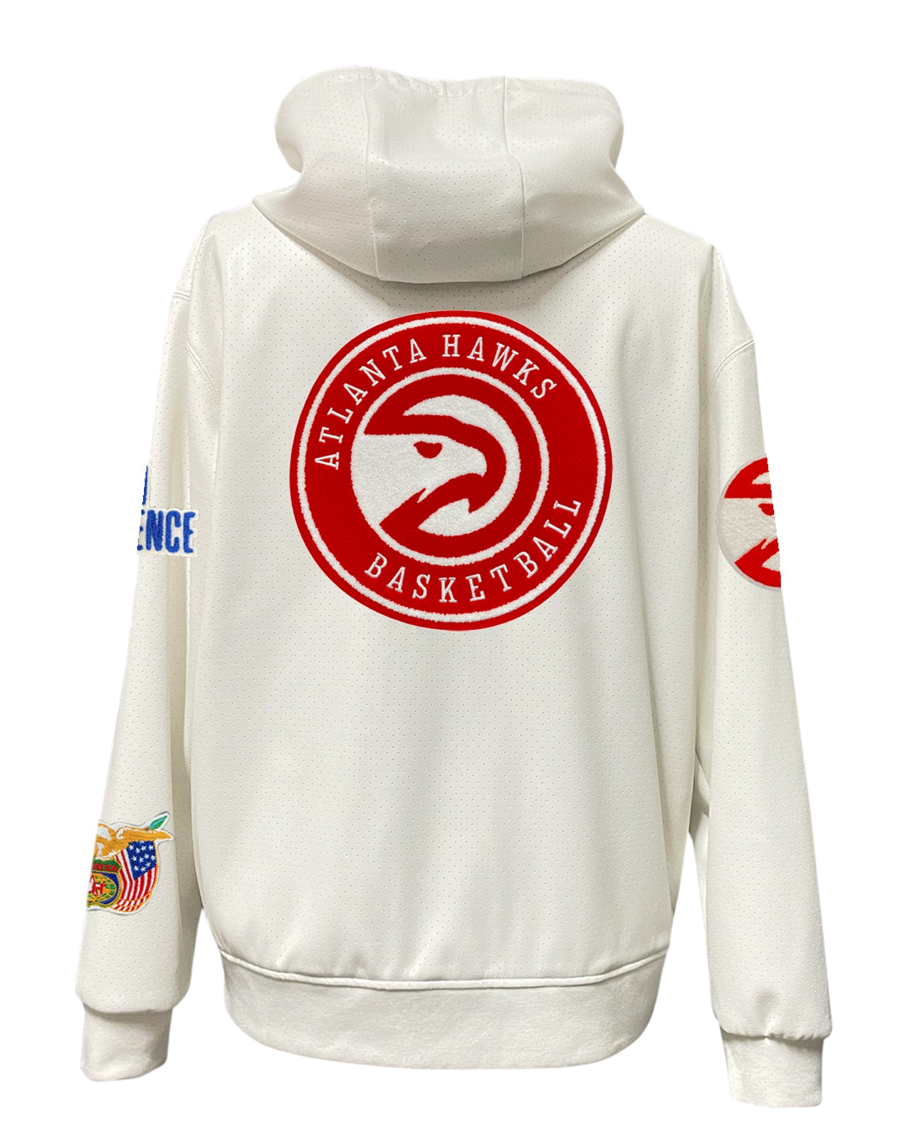 ATLANTA HAWKS LIGHTWEIGHT VEGAN ZIP-UP HOODED JACKET WHITE