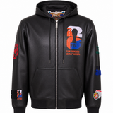 FIFA World Cup 2026 San Francisco Vegan Leather Zip-Up Hooded Jacket