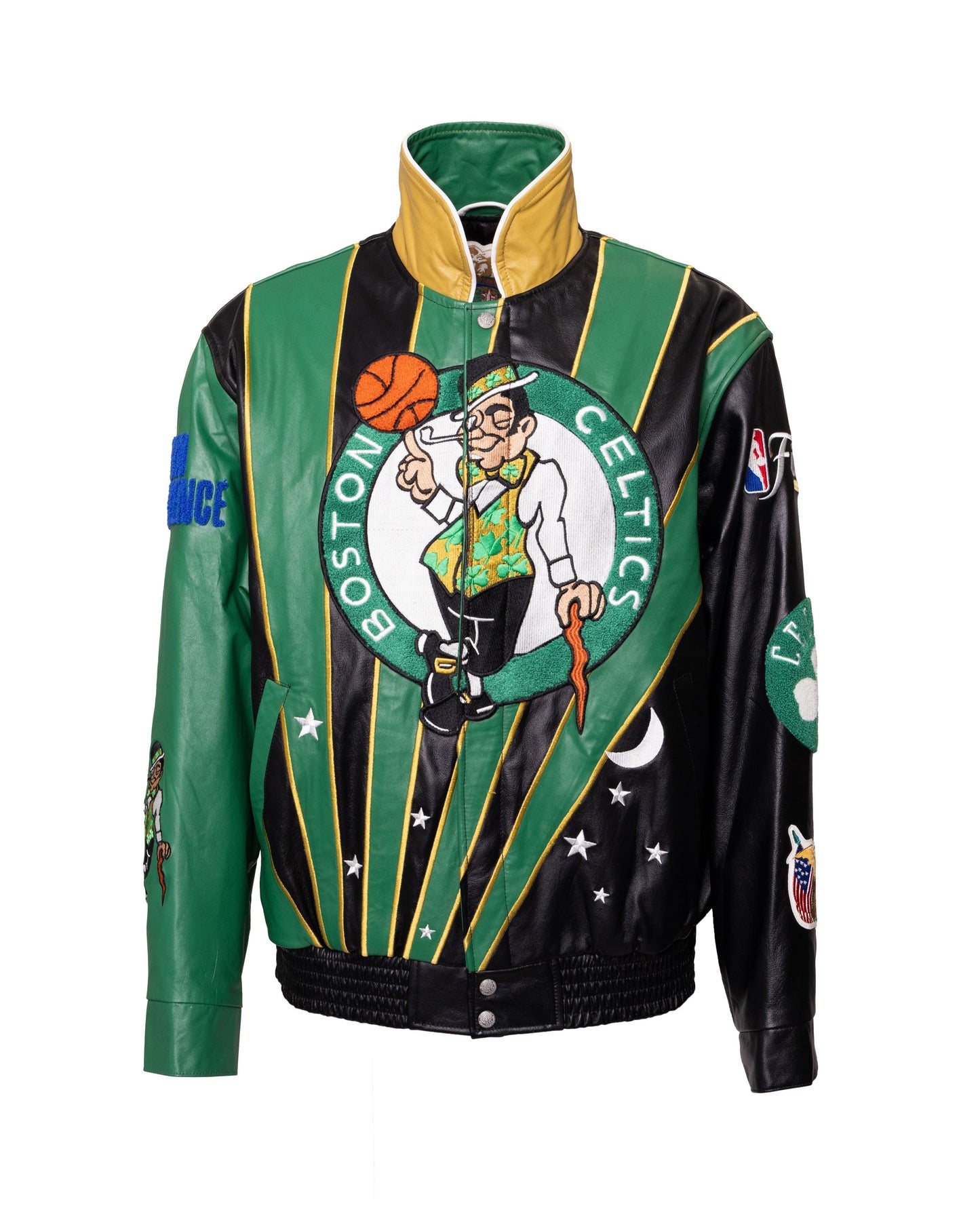 2024 NBA CHAMPION BOSTON CELTICS SKYLINE FULL LEATHER CHAMPIONSHIP JACKET