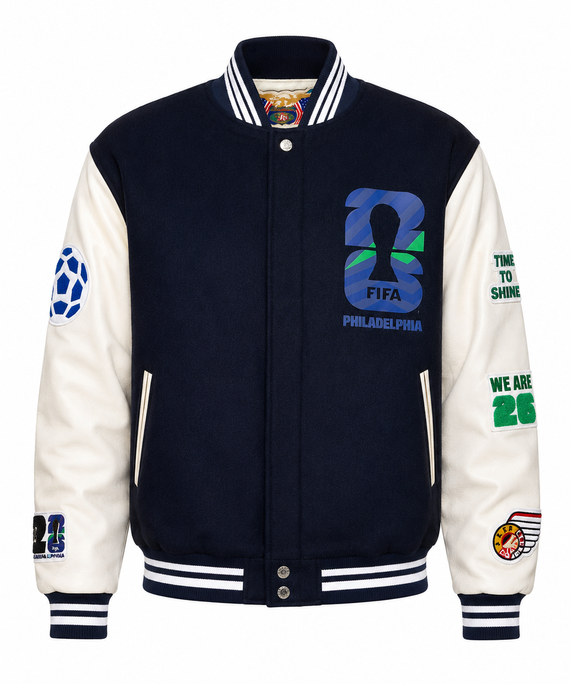 FIFA World Cup 2026 Philadelphia Wool & Leather Varsity Jacket