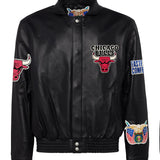 Chicago Bulls Full Leather Jacket Black