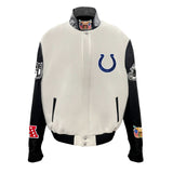 INDIANAPOLIS COLTS WOOL & LEATHER VARSITY JACKET Off White/Black AR