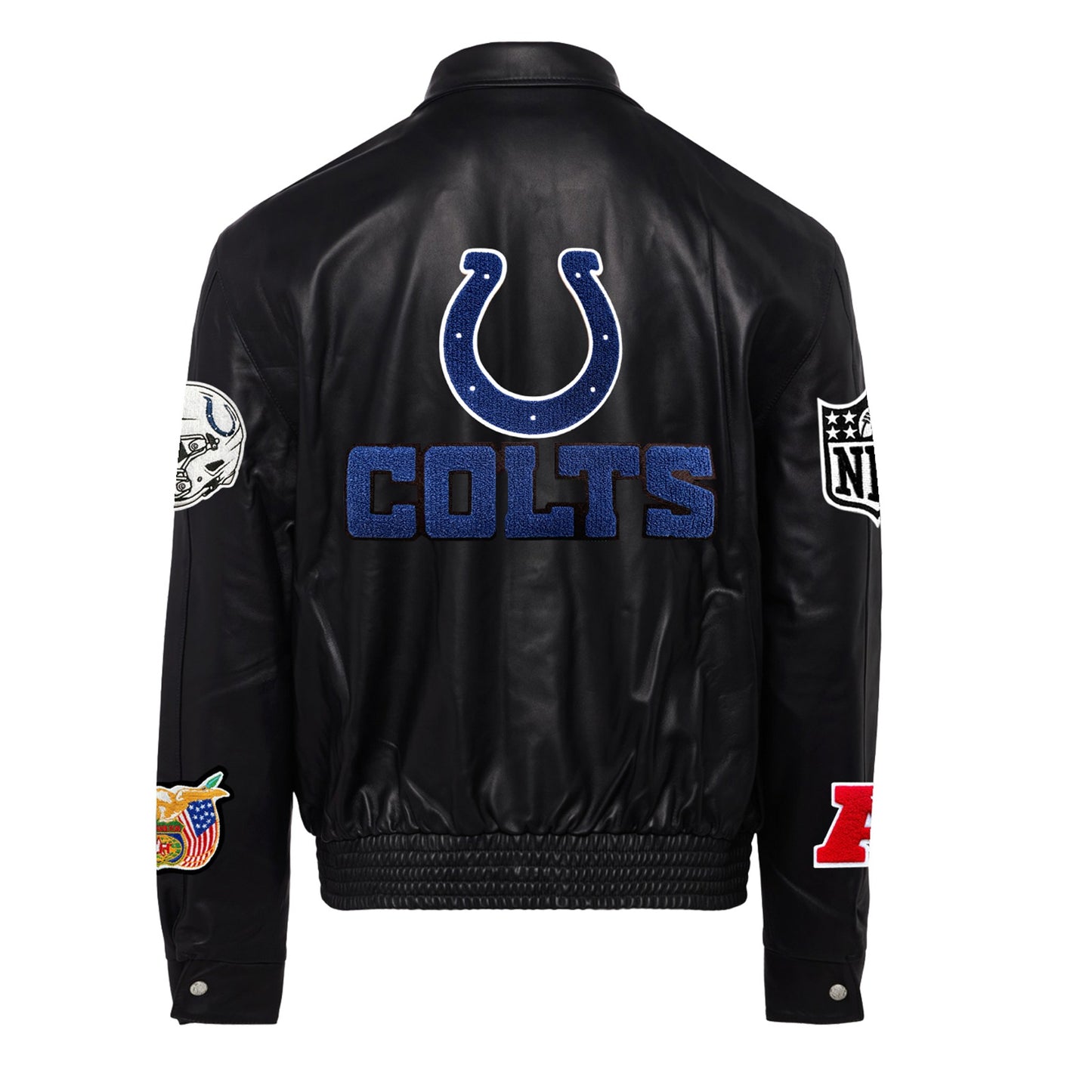 INDIANAPOLIS COLTS FULL LEATHER JACKET Black