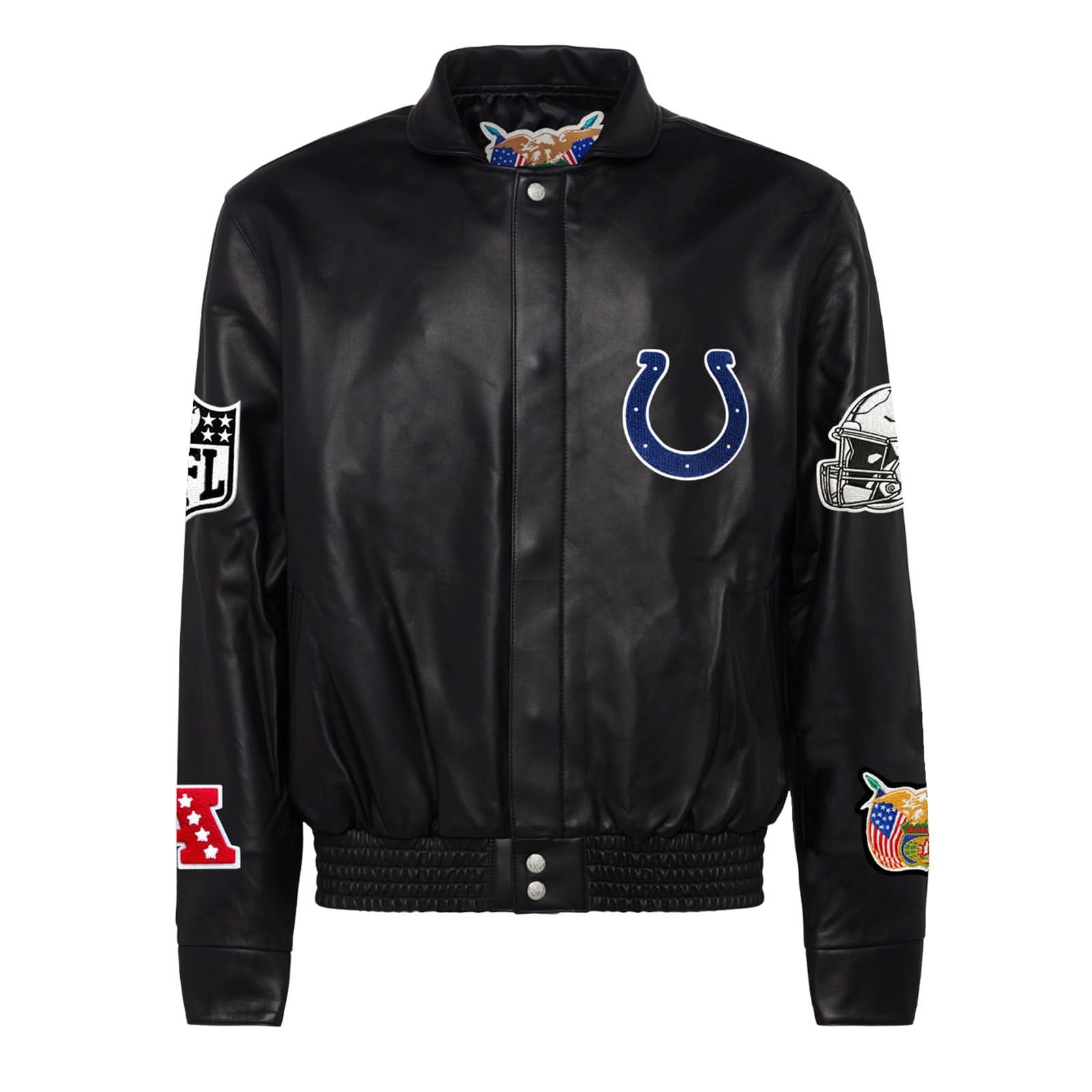 Indianapolis Colts Full Leather Jacket Black