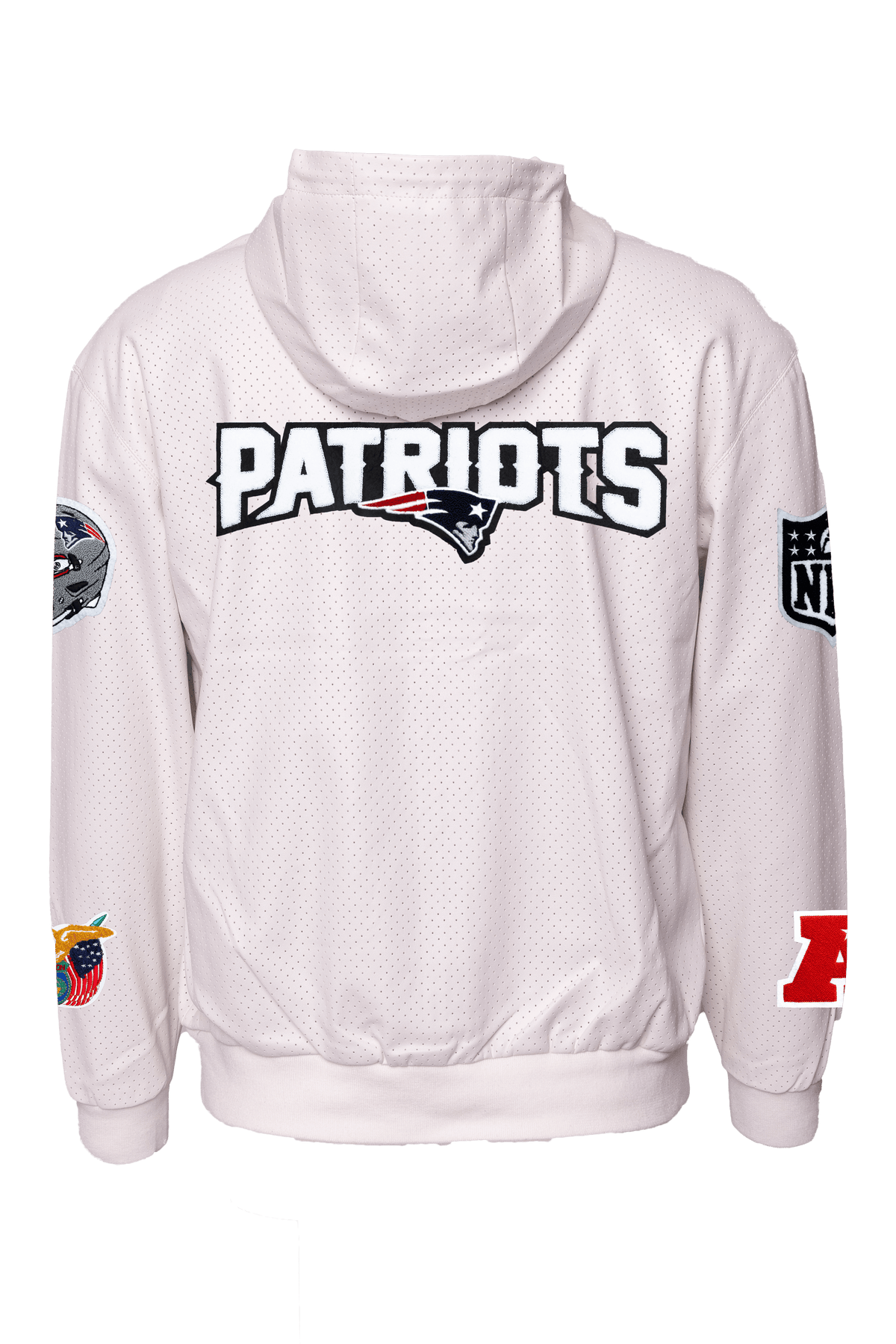 NFL ペイトリオッツ公式 ソフトシェルジャケット XXL フード脱着可 New England Patriots Lightweight Vegan Zip-Up Hooded Jacket White