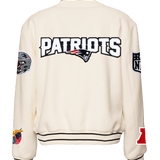 New England Patriots Wool Old English Jacket White