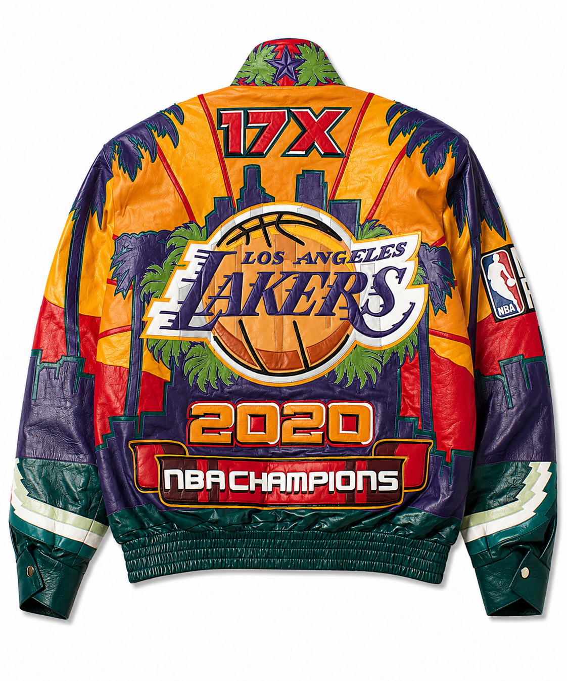 Los Angeles Lakers 2020 Championship Italian lambskin Leather Jacket