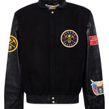 Denver Nuggets Wool & Leather Jacket Black