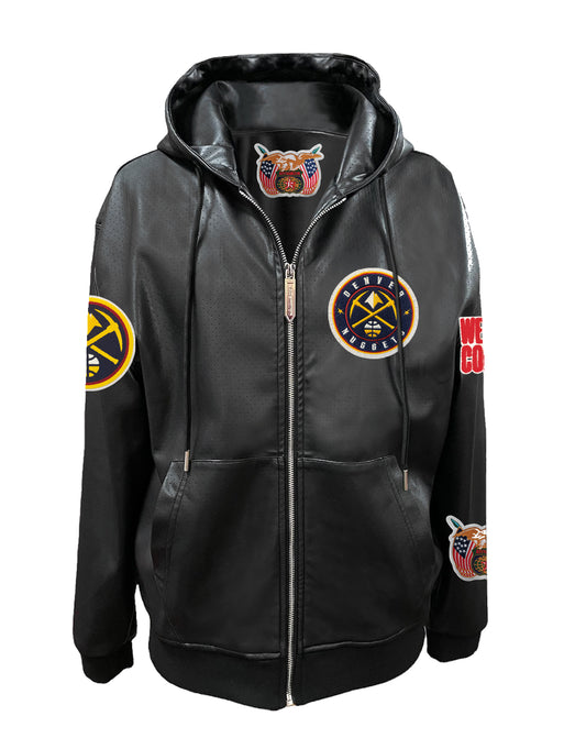 DENVER NUGGETS LIGHTWEIGHT VEGAN ZIP-UP HOODED JACKET