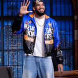 New York Knicks Skyline Vegan Leather Jacket