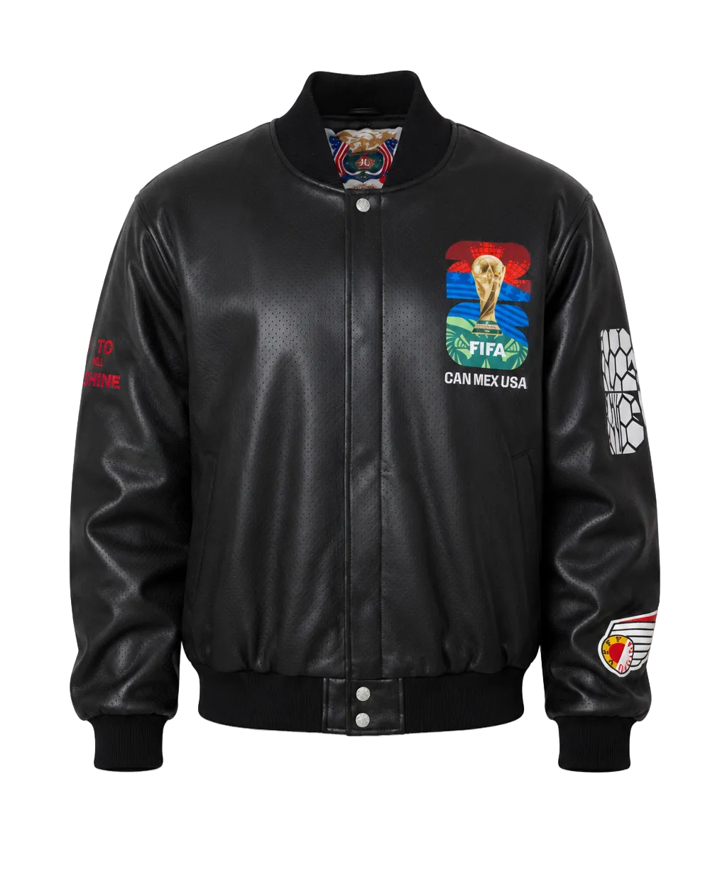 World Cup 26™ CAN | MEX | USA Full Leather Bomber Jacket