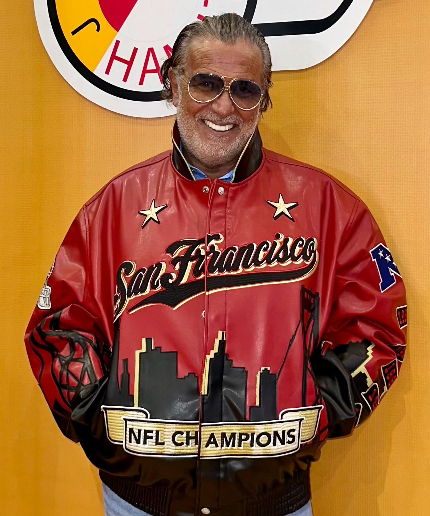 49ers スーパーボウルチャンピオンジャケット San Francisco 49ers 5X Super Bowl Champion Skyline Vegan