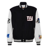 Cincinnati Bengals Wool & Leather Varsity Jacket Black/White