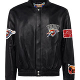 Oklahoma City Thunder Full Leather Jacket Black
