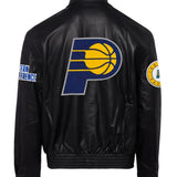 Indiana Pacers Full Leather Jacket Black