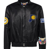 Indiana Pacers Full Leather Jacket Black