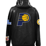 Indiana Pacers Lightweight Vegan Zip-Up Hooded Jacket Black