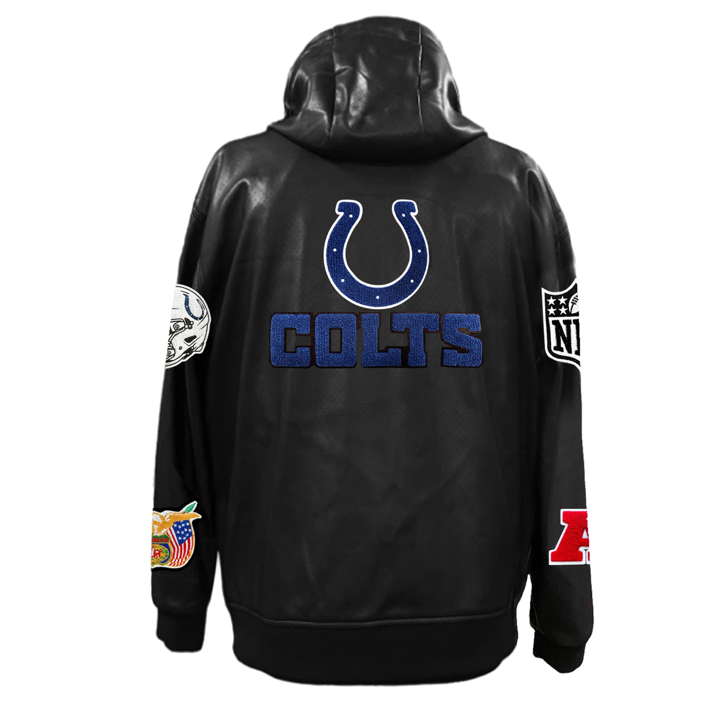 INDIANAPOLIS COLTS LIGHTWEIGHT VEGAN ZIP-UP HOODED JACKET