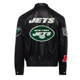 New York Jets Full Leather Jacket Black