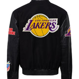 Los Angeles Lakers Wool & Leather Jacket Black
