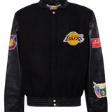 Los Angeles Lakers Wool & Leather Jacket Black