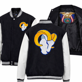 LOS ANGELES RAMS WOOL & LEATHER VARSITY JACKET Black/Off White AR