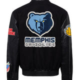 Memphis Grizzlies Wool & Leather Jacket Black