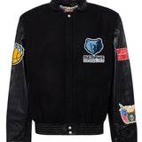 Memphis Grizzlies Wool & Leather Jacket Black
