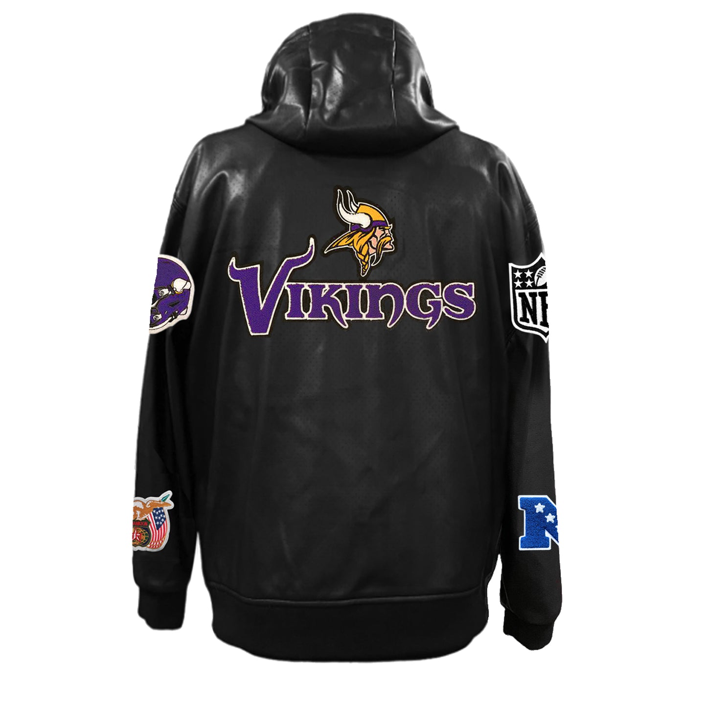 MINNESOTA VIKINGS LIGHTWEIGHT VEGAN ZIP-UP HOODED JACKET