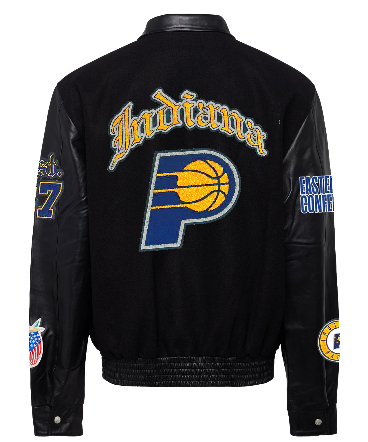 Indiana Pacers Wool & Leather Old English Varsity Jacket