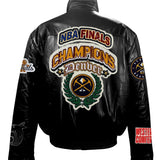 Denver Nuggets NBA Championship Leather Puffer Jacket