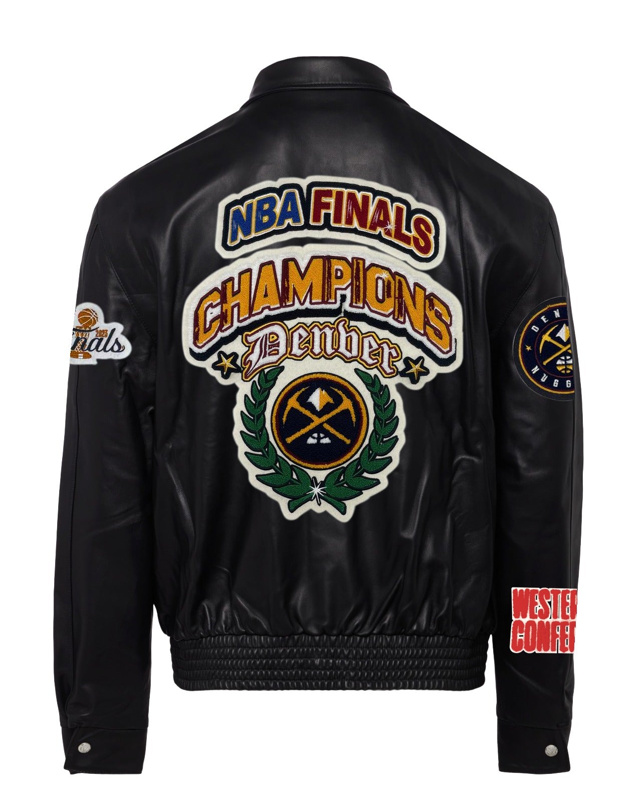 Nba championship leather jacket sale