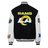 LOS ANGELES RAMS WOOL & LEATHER VARSITY JACKET Black/White AR