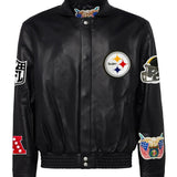 Pittsburgh Steelers Full Leather Jacket Black