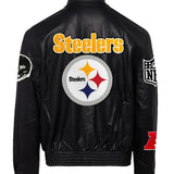 Pittsburgh Steelers Full Leather Jacket Black