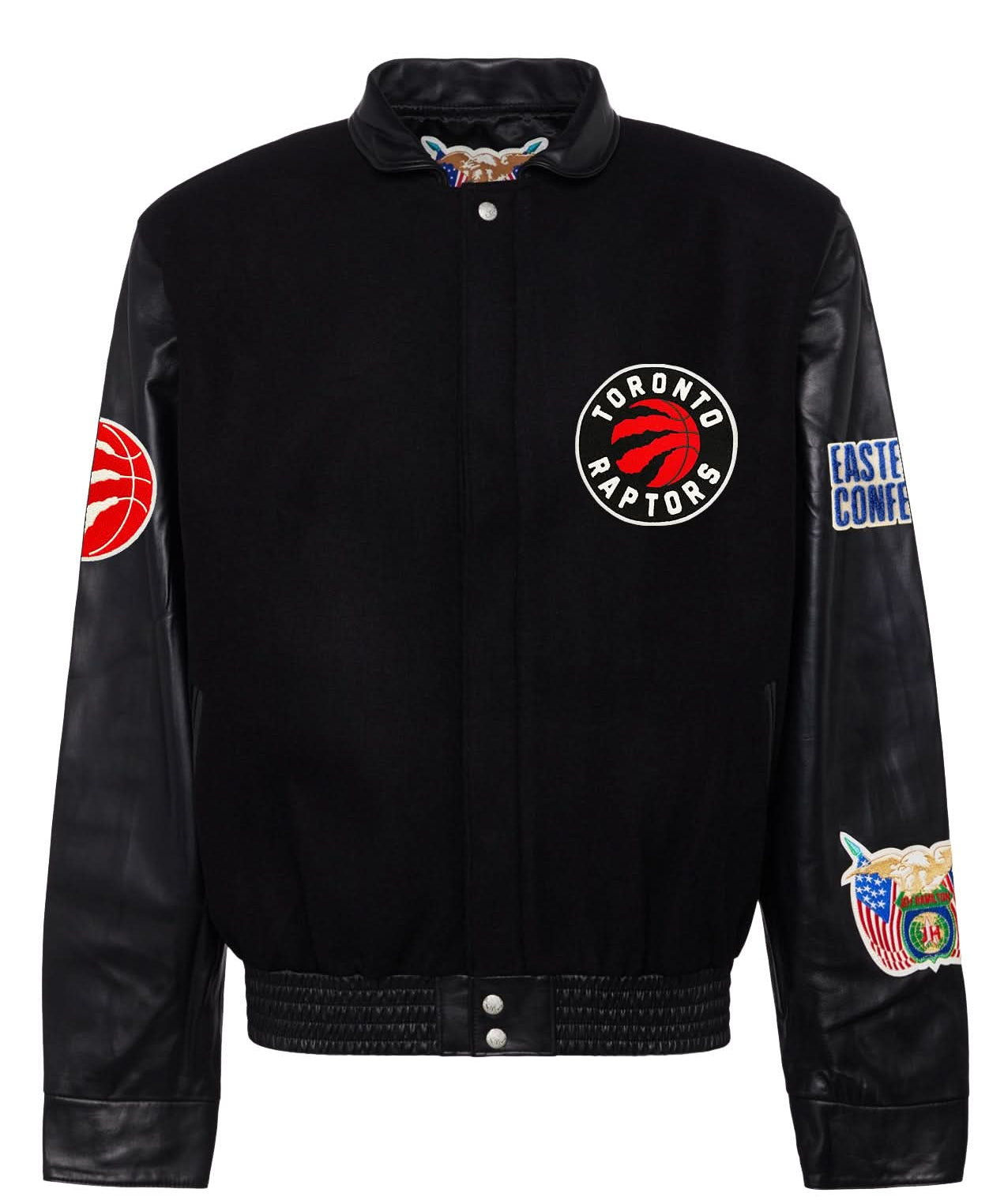 TORONTO RAPTORS WOOL & LEATHER JACKET Black