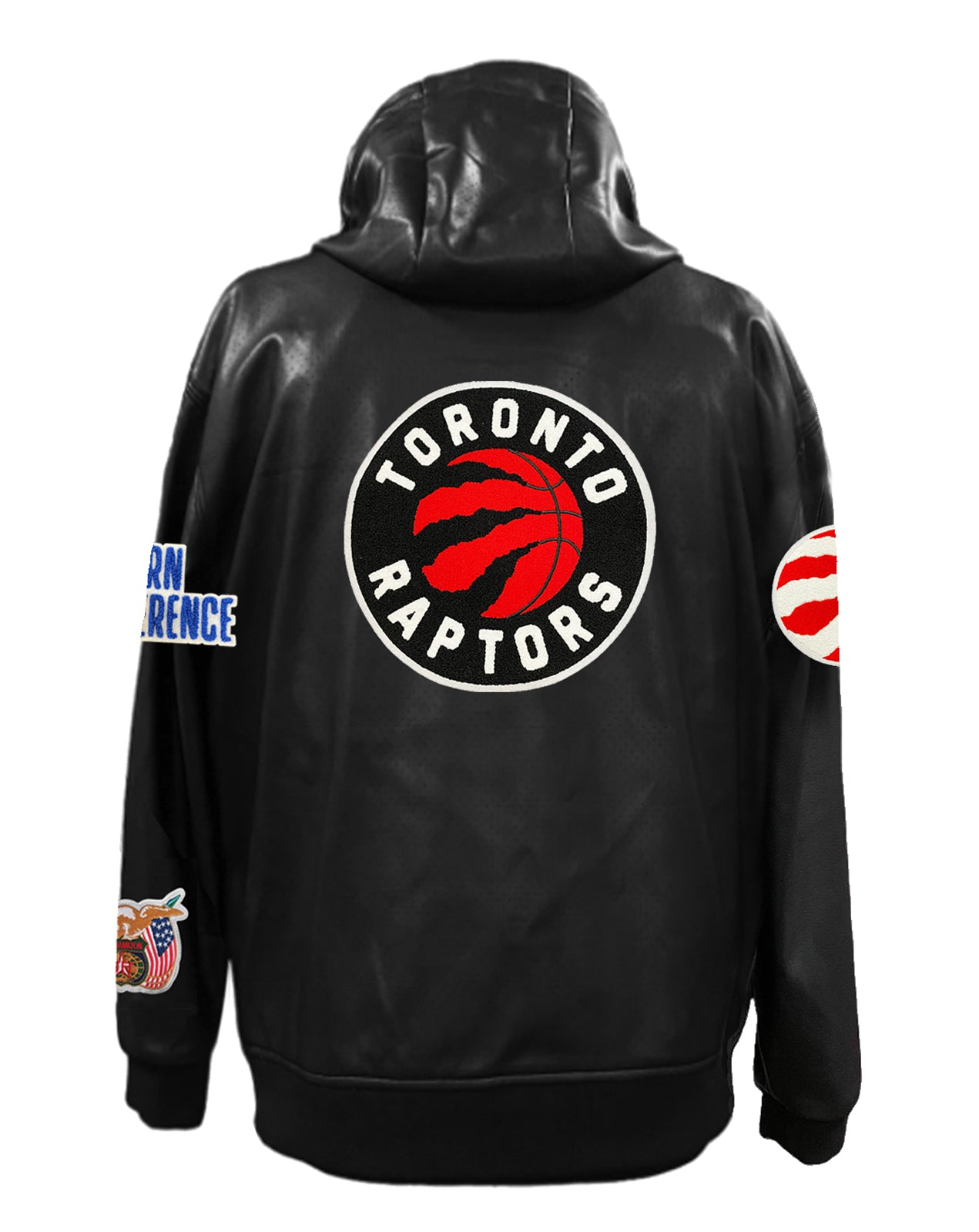 TORONTO RAPTORS LIGHTWEIGHT VEGAN ZIP-UP HOODED JACKET