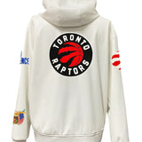 Toronto Raptors Lightweight Vegan Zip-Up Hooded Jacket White