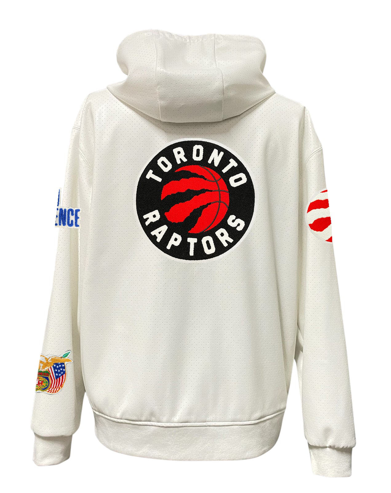 TORONTO RAPTORS LIGHTWEIGHT VEGAN ZIP-UP HOODED JACKET WHITE