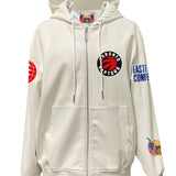 Toronto Raptors Lightweight Vegan Zip-Up Hooded Jacket White