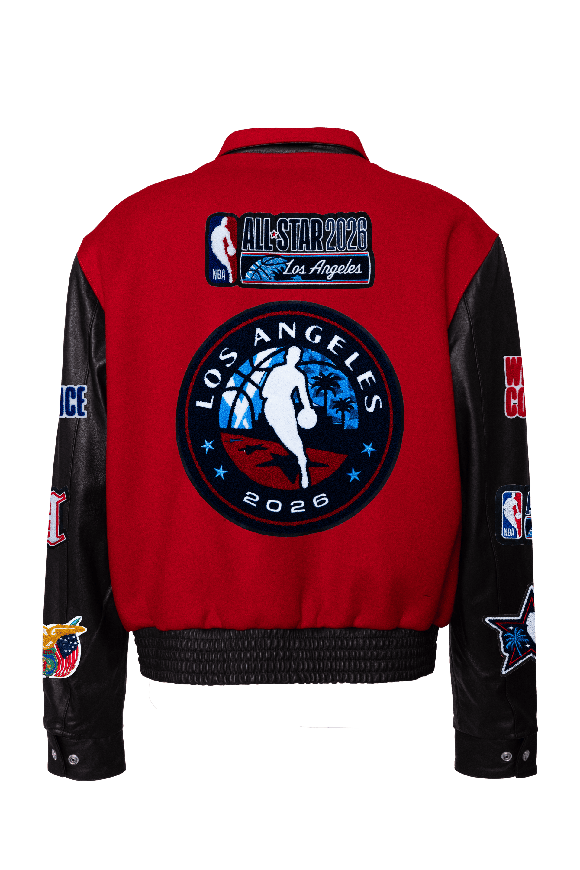 All-Star 2026 Wool & Leather Varsity Jacket Red/Black