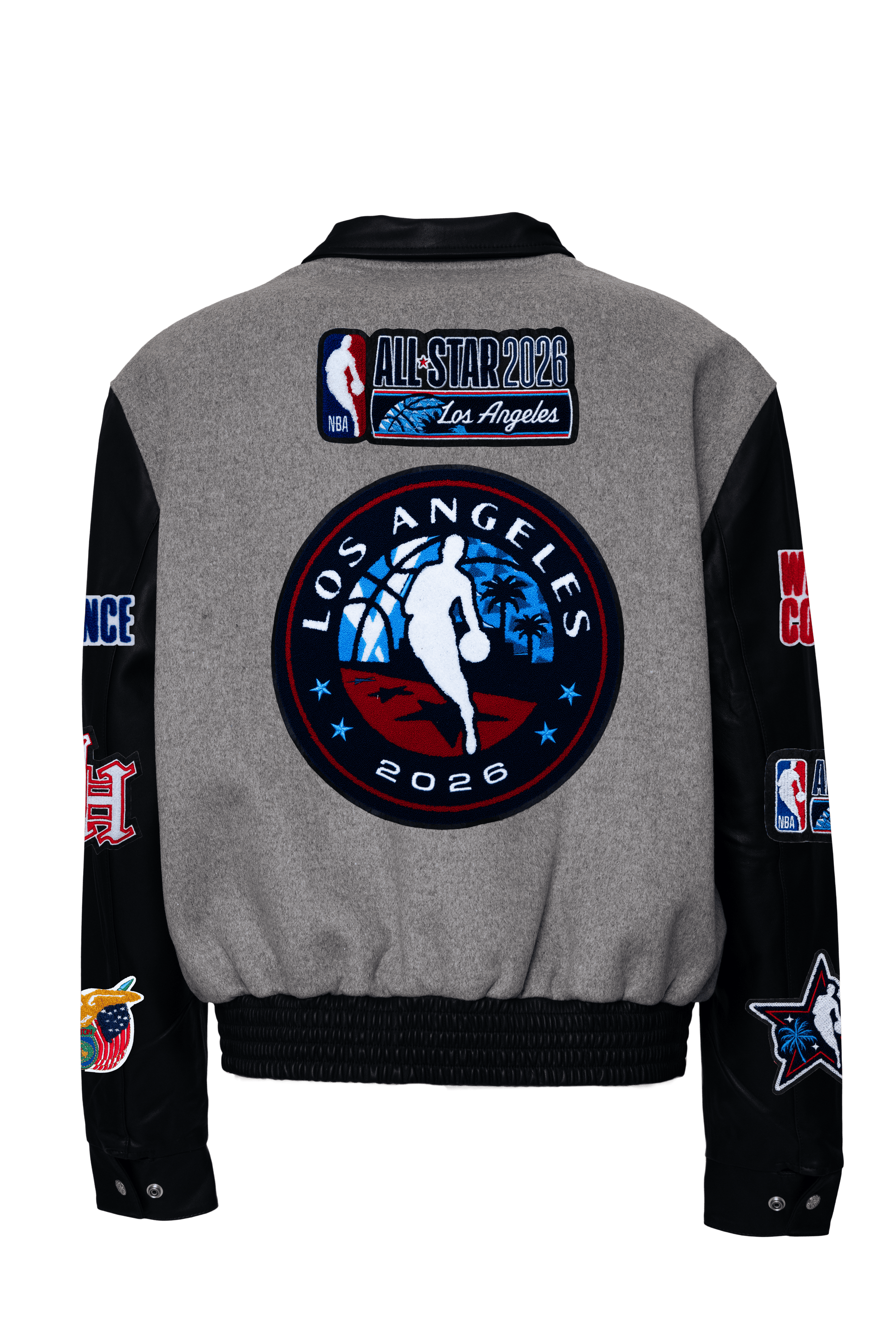 All-Star 2026 Wool & Leather Varsity Jacket Gray/Black – Jeff
