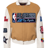 All-Star 2026 Wool & Leather Varsity Jacket Camel/White