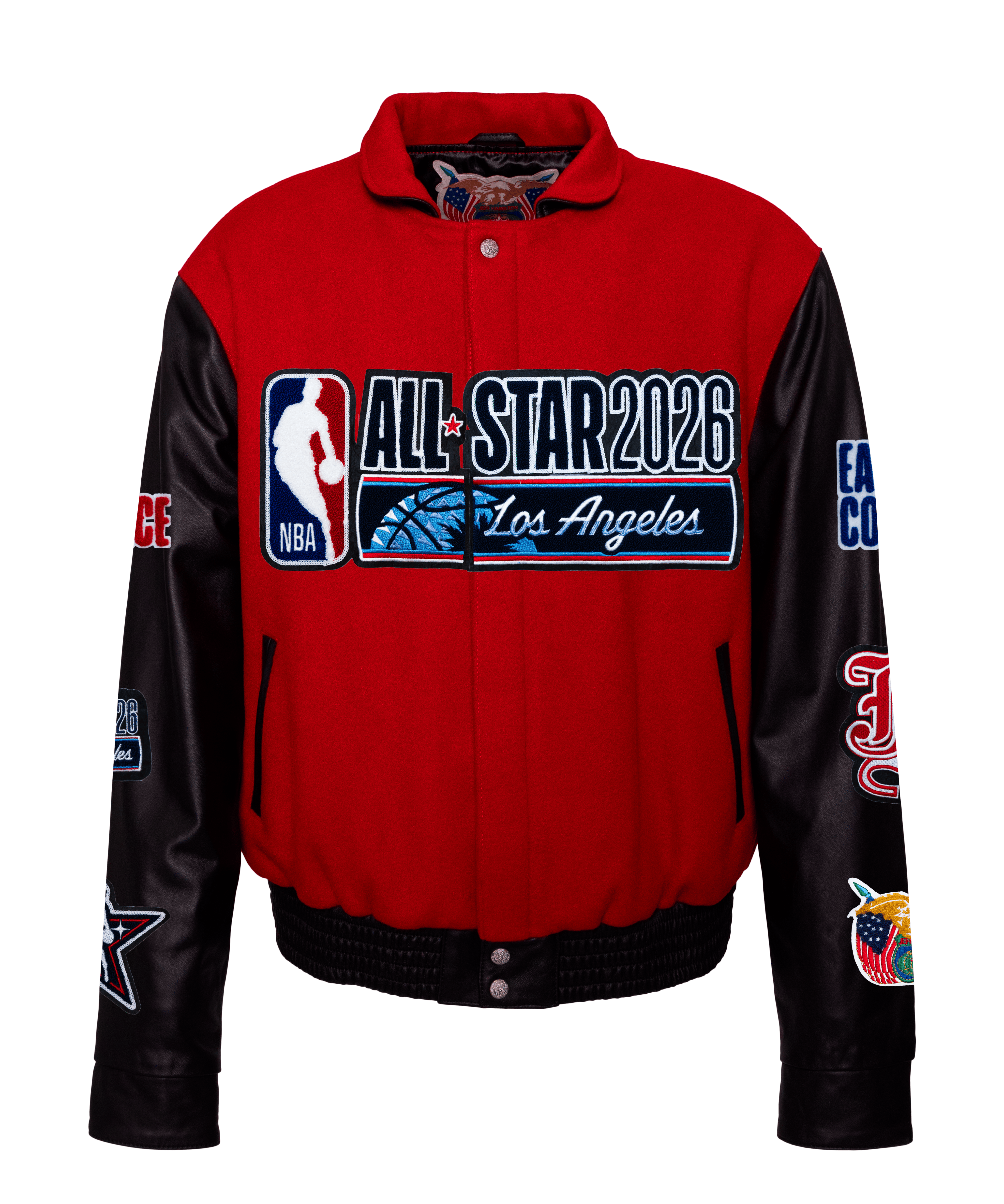 All-Star 2026 Wool & Leather Varsity Jacket Red/Black – Jeff All-Star 2026 Wool & Leather Varsity Jacket Red/Black – Jeff