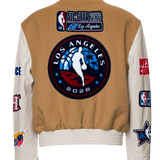 All-Star 2026 Wool & Leather Varsity Jacket Camel/White