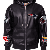 New England Patriots Lightweight Vegan Zip-Up Hooded Jacket