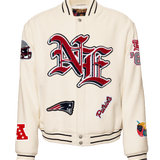 New England Patriots Wool Old English Varsity Jacket White