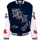 Baltimore Raven Wool & Leather Old English Varsity Jacket